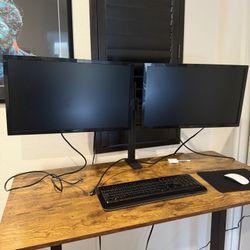 Two 24inch Acer Monitors And Dual Set Up Stand Plus HDMis 