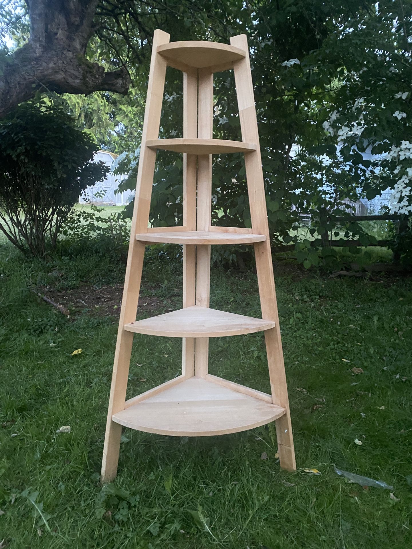 Corner Shelf, Unfinished Wood