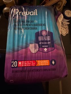 Adult Diapers Prevail Super-Fit Daily Underwear Medium 20 Count