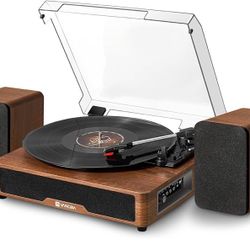 Vinyl Record Player With Speakers 