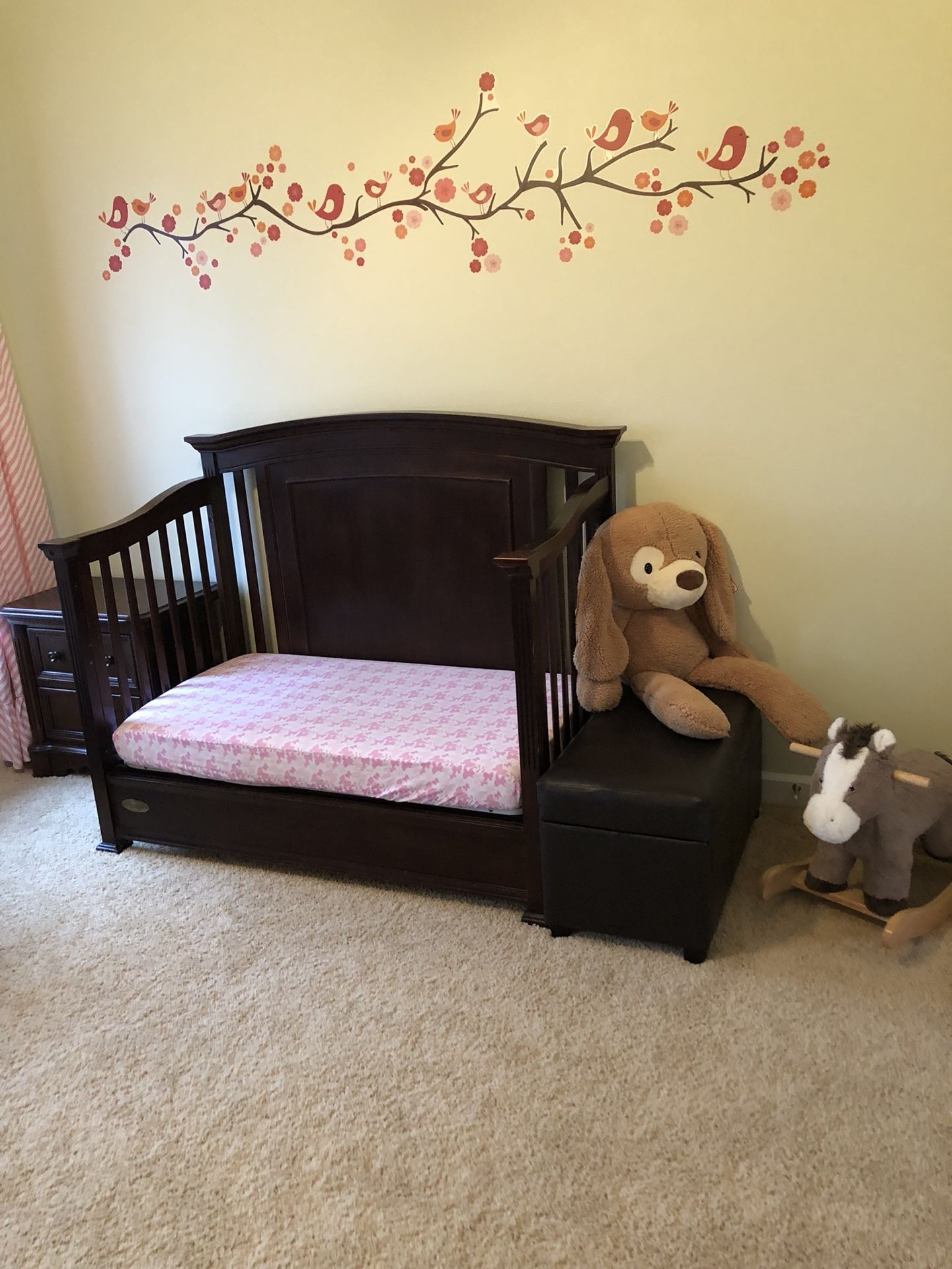 Ragazzi Nursery Furniture with chest, nightstand and 4 in 1 bed/crib
