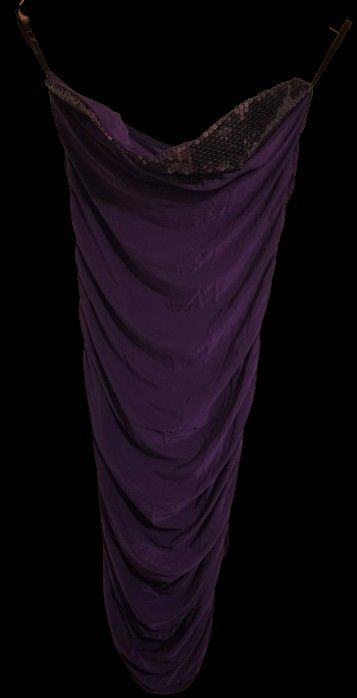 Couture Collections Strapless Purple Evening Gown - Size Large

