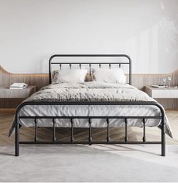 Queen size metal bed frame