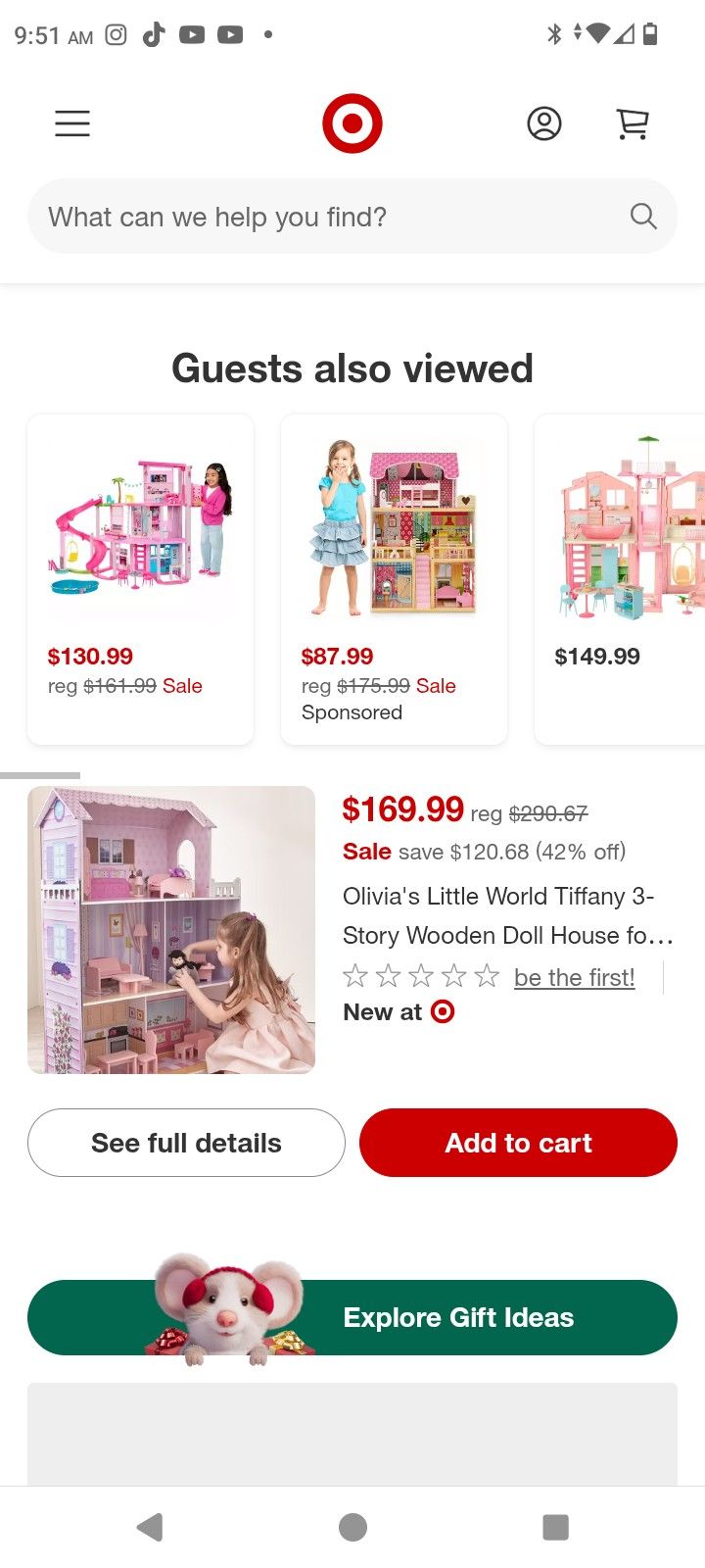 Dollhouse Asking $100 $169 At Target