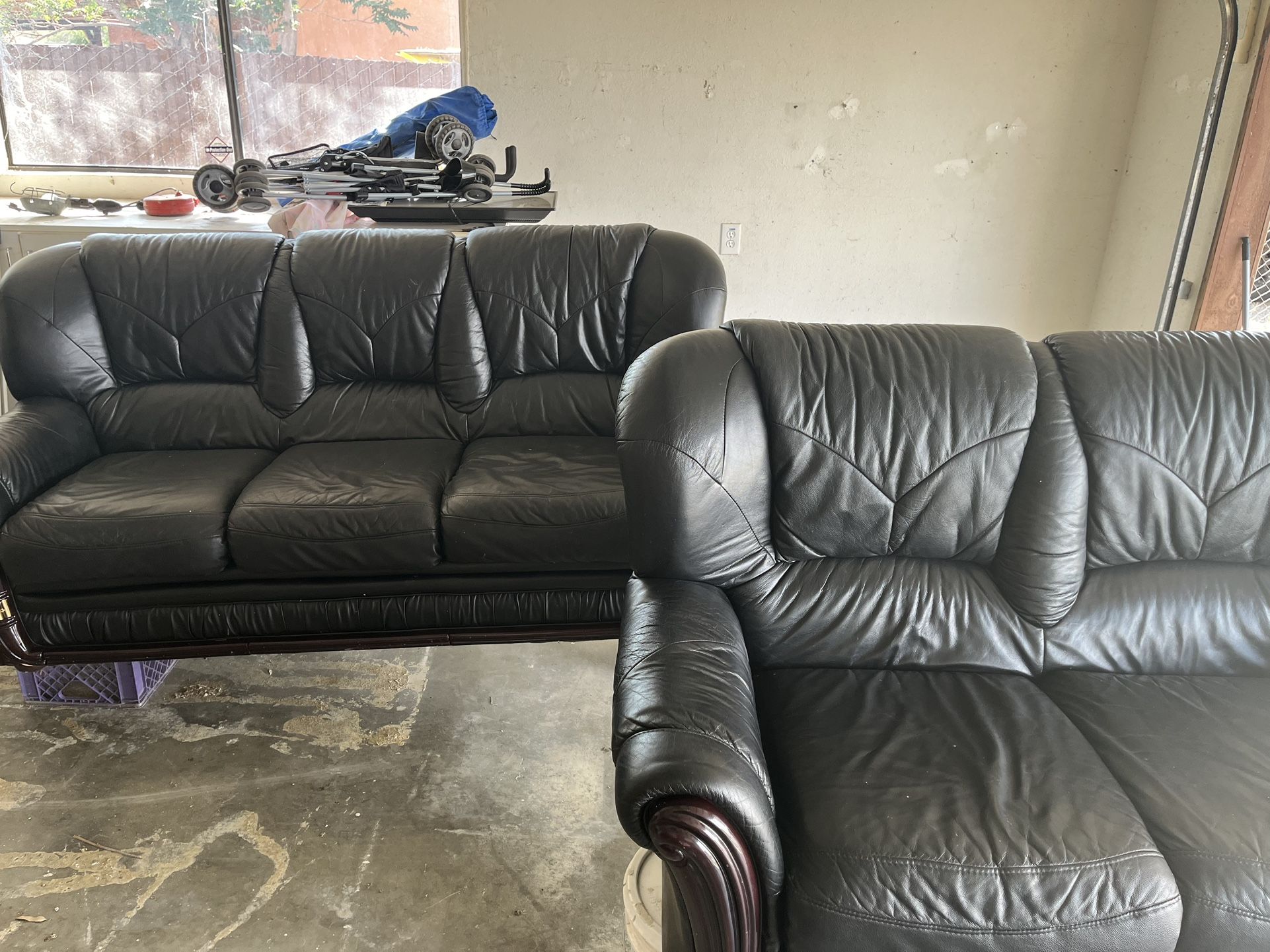 Leather Couch 2 Piece Set