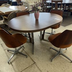 Vintage Brody Mid Century Modern Table And Chairs 