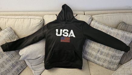USA SWEATSHIRT BLACK SIZE "L"