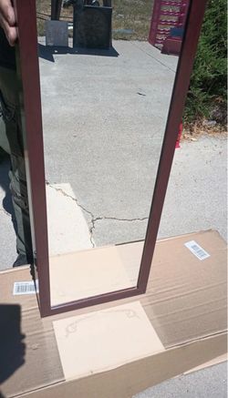 Full-Length Mirror Jewelry Armoire Cabinet (Standing, Lockable)