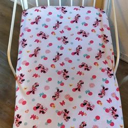 Toddler Bed Frame, Sealy Ortho Rest Mattress with Minnie Mouse Fitted Sheet