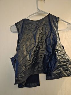 Leather Crop Top With Cutout Back