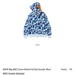 BAPE Big ABC Camo Shark Full Zip Hoodie 'Blue'