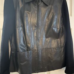 Leather Coat Sweater