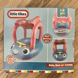Little Times Baby Boat W/Canopy Float!