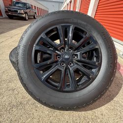 20s Ford F150 Expedition Black Wheels Rims Rines And Tires Oem