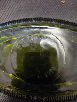 Green glass vintage usa