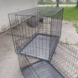 Small Dog Cage Kennel DOGHOUSE With Drip Tray Folding 
