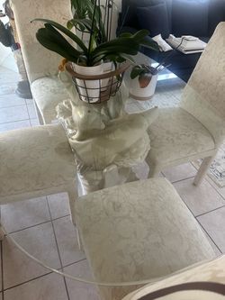 Vintage 1980s Hollywood Regency Dolphin Dining Table + Chairs