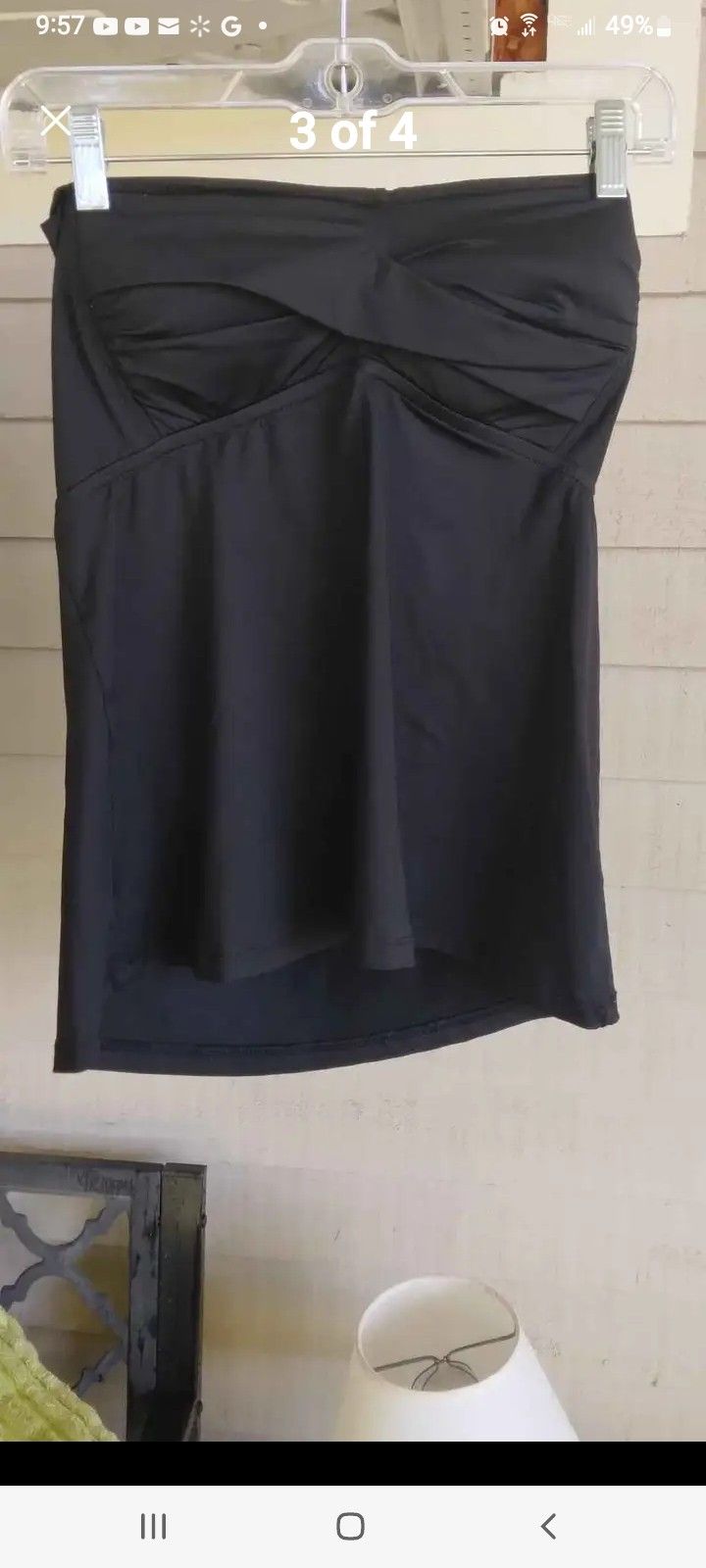 2 BLACK TANKINI TOPS. $15 EACH. LIKE NEW