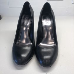 Coach Sloane V. Leather Signature Embossed Pumps