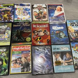 Kids DVD lot – Disney & family movies. Good condition.