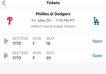 Dodger tickets todays game 05/29