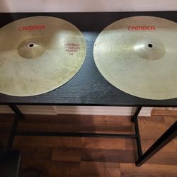 Vintage 1970s Camber Hi-hat Cymbals, 14"