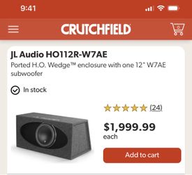 JL Audio 12 W7 Ported H.O. Wedge Box