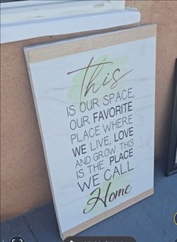 Home Quote Decorative Wood Wall Sign