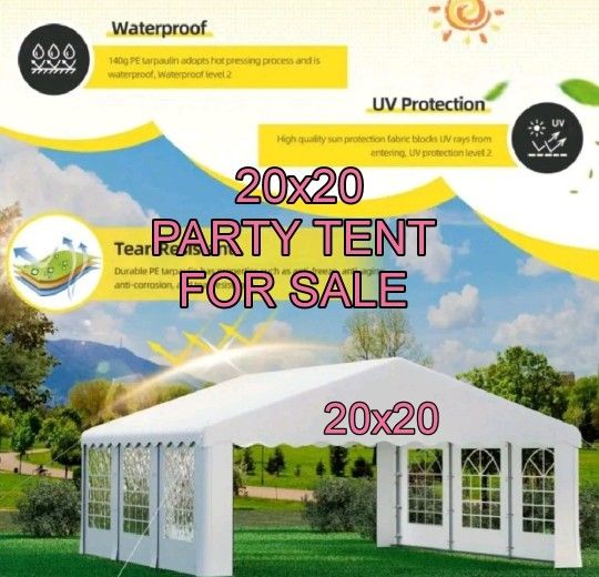 16x32FT Party Tent Heavy Duty, Large Wedding Event Shelters with 3 Storage Bags & Removable Sidewalls, Outdoor Canopy Gazebo Commercial Tents 