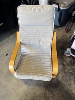 Kids IKEA POÄNG Chair with Light Gray Cushion