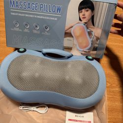 Heated Massage Pillow, Blue