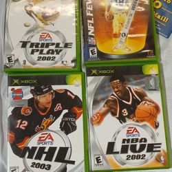 Xbox Vibtage Sports Video Games In Good Vintage Condition  