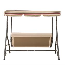 Sunjoy Striped Sun Canopy Swing 