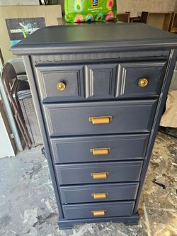 Beautiful Hand painted midnite blue lingerie dresser