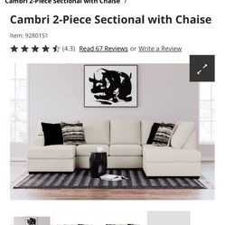 Cambri 2-Piece Sectional with Chaise