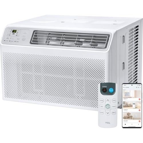 14,000 (DOE) BTU 115 Volts Smart Window Air Conditioner Cools 700 Sq. Ft. with Remote and Wi-Fi Enabled in White