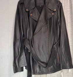 Women’s Delphine Belted leather Jacket
