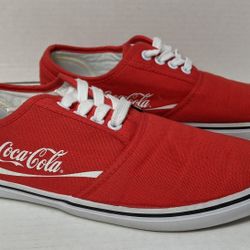Bradford Exchange Limited Edition Red Canvas Coca Cola Sneakers Women's Size 7.5