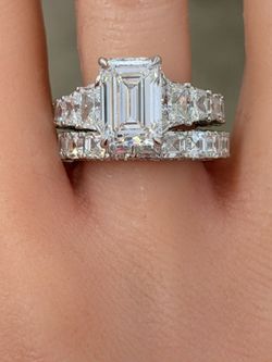 14KT VS2/F 13.80Ctw Lab Diamond IGI Certified Bridal Ring set