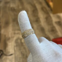 Tripple Diamond Row Ring 