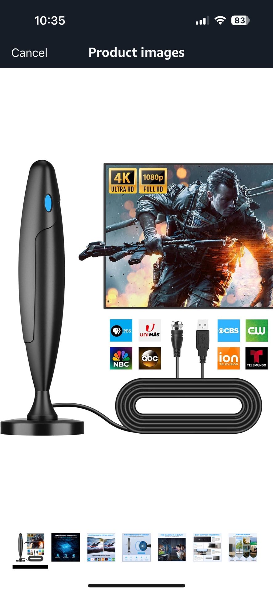 TV Antenna for Smart TV, TV Antenna Indoor Outdoor, Long Range Reception HD Antenna, Digital TV Antenna Supports 4k,1080p for Smart TV Local Channels