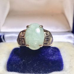 14k Jadeite Ring From Hong Kong