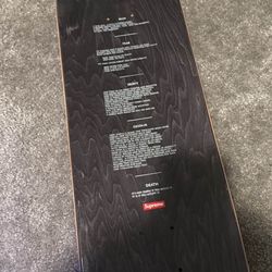 Supreme Skate Deck 8.25x30.625 Size