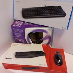 3 ITEMS for 1 PRICE! Microsoft Keyboard Mouse New In Box Boxes Wireless Receiver Laptop Apple HP iPhone Resell Flip Sale  