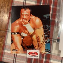 Buff Bagwell Hand WCW WWF WWE signed 8x10 Photo Authentic vintage