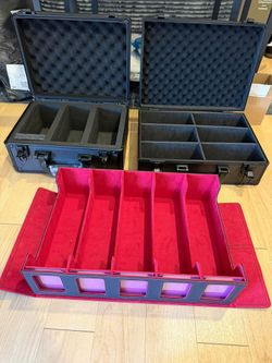 Trading card storage boxes