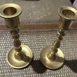 Solid Brass Candle Holders 