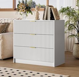 White Fluted Dresser