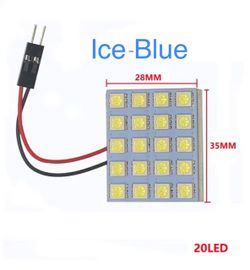 20 smd led panel ice blue dome light
