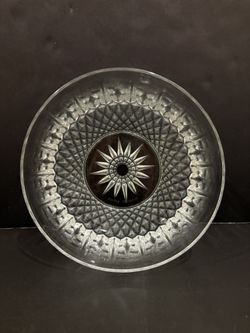VTG Arcoroc France Sunburst/Diamond Glass Serving Bowl + Ind-1